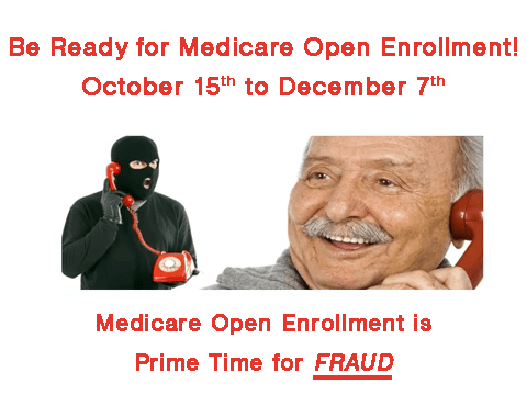 medicare open enrollment scams english